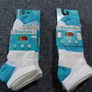 Fruit of the Loom  Breathable  no shows invisable socks size 4-10